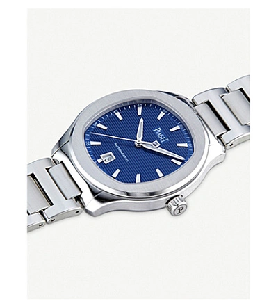 Shop Piaget G0a41002 Polo S Steel And Sapphire Crystal Watch