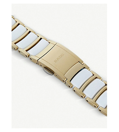 Shop Rado R30080752 Centrix Rose Gold And Ceramic Watch