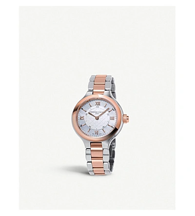 Shop Frederique Constant Fc-281wh3er2b Constant Horological Rose Gold-plated Stainless Steel Smartwatch