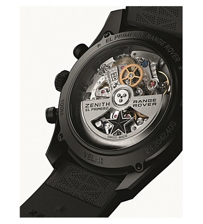 Shop Zenith 24.2042.400/27.r799 Chronomaster El Primero Range Rover Automatic Watch In Black