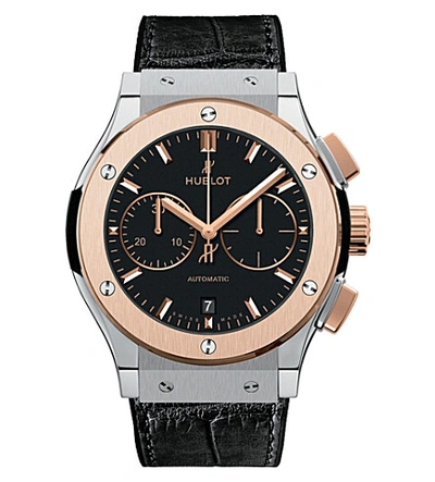 Shop Hublot 521.no.1181.lr Classic Fusion Titanium King Gold Watch