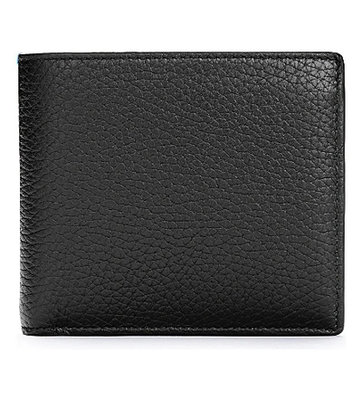 Shop Smythson Burlington Leather Card And Coin Wallet In Black