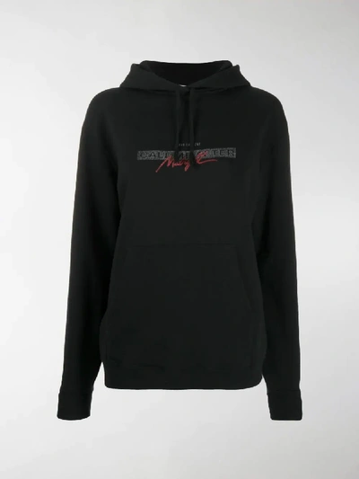 Shop Saint Laurent Call Me After Midnight Hoodie In Black