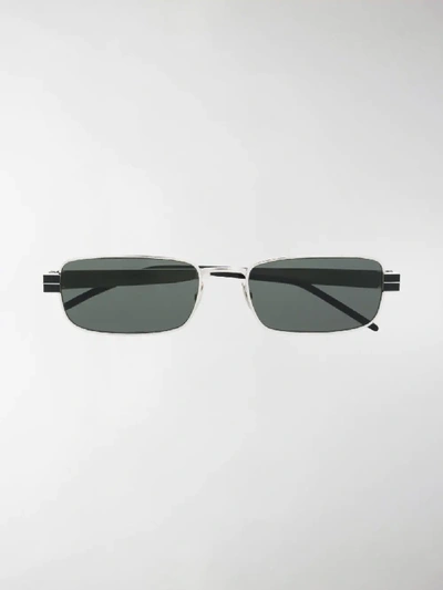 Shop Saint Laurent Monogramme Sl M49 Sunglasses In Black