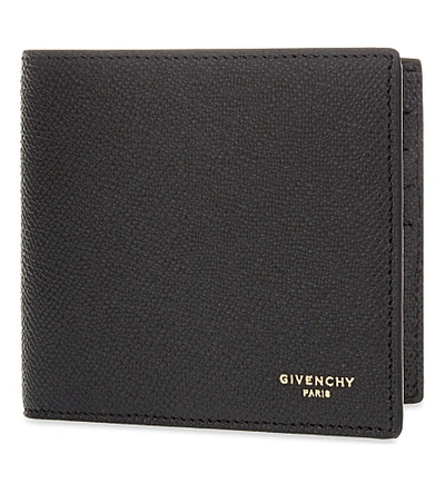 Shop Givenchy Grain Leather Billfold Wallet In Black