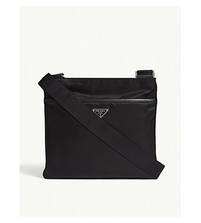 Shop Prada Black Flight Nylon Shoulder Bag
