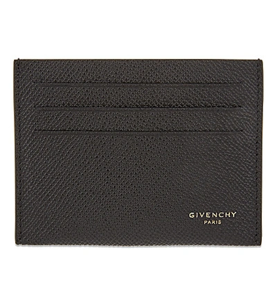 Shop Givenchy Leather Card Holder In Black