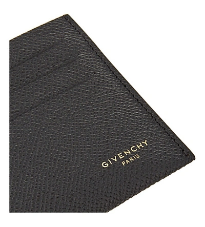 Shop Givenchy Leather Card Holder In Black
