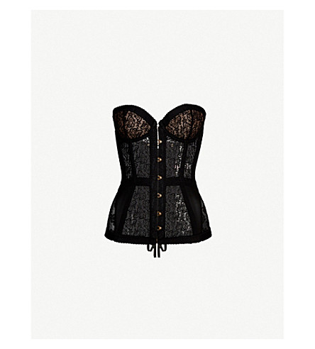 Agent Provocateur Mercy Lace And Mesh Corset In Black | ModeSens