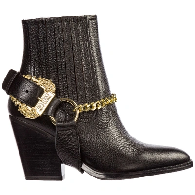 Shop Versace Jeans Couture Absolu Heeled Ankle Boots In Nero