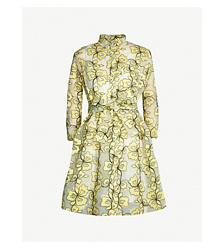 maje organza shirt dress