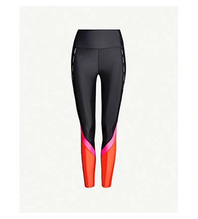 Shop P.e Nation En Garde High-rise Stretch-jersey Leggings In Blk