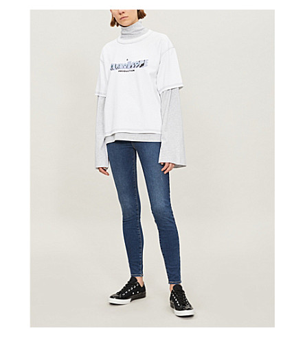 levi's mile high super skinny jeans breakthrough blue