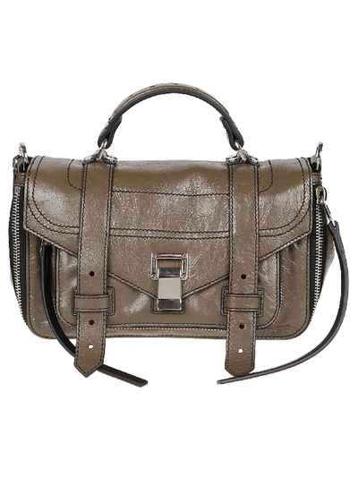 Shop Proenza Schouler Ps1 Tiny Zip In Dark Bay Leaf