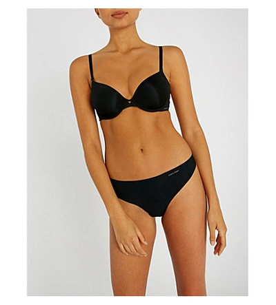 Calvin Klein Womens Black Invisibles Hipster Briefs In Black