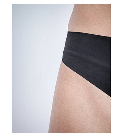 Shop Calvin Klein Women's Black Invisibles Jersey Thong