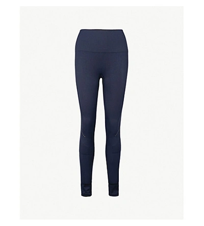 Shop Lndr Blackout Compression Performance Stretch-jersey Leggings In Navy