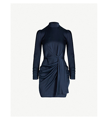 zimmermann navy silk dress