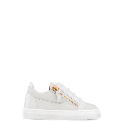Shop Giuseppe Zanotti Leather Low-top Sneaker Frankie In White