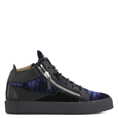 Shop Giuseppe Zanotti Kriss Velvet In Blue