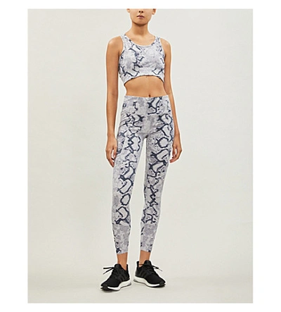 Shop Varley Bedford Stretch-jersey Leggings In Dapple Snake