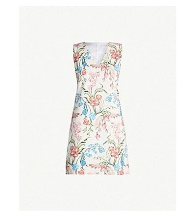 Shop Peter Pilotto Floral-print Crepe Dress In Flower Field
