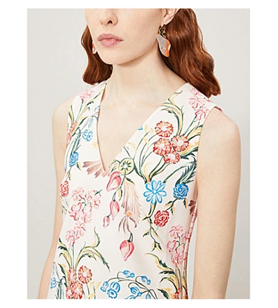 Shop Peter Pilotto Floral-print Crepe Dress In Flower Field