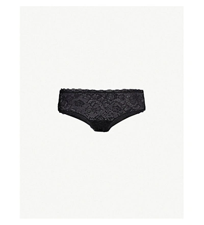 Shop Aubade Lysessence Mesh Hipster Briefs In Black