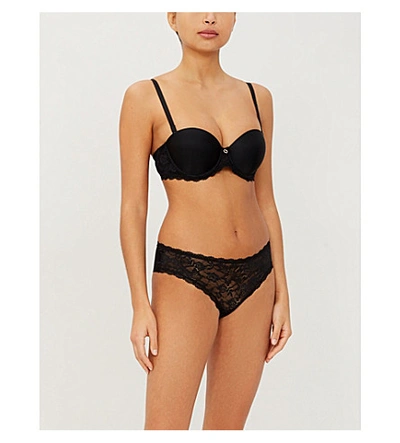 Shop Aubade Lysessence Mesh Hipster Briefs In Black