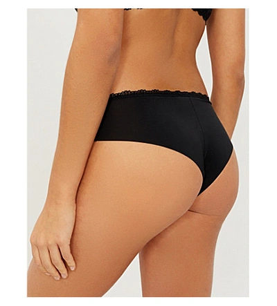 Shop Aubade Lysessence Mesh Hipster Briefs In Black