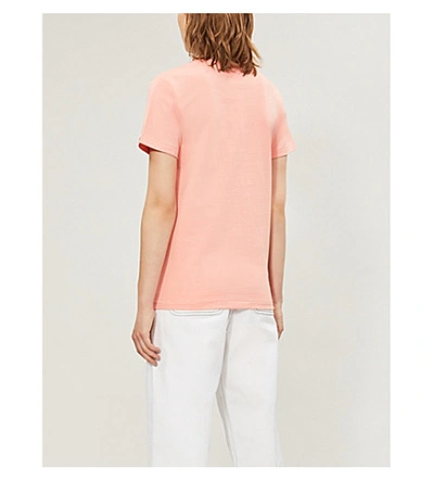 Shop Bape Logo-print Cotton-jersey T-shirt In Pink