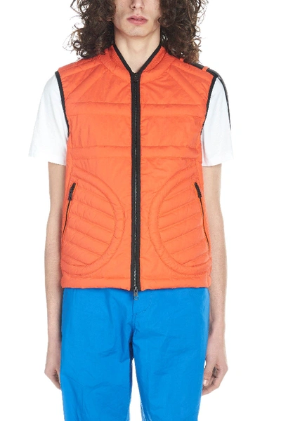 Shop Moncler Red Cotton Vest