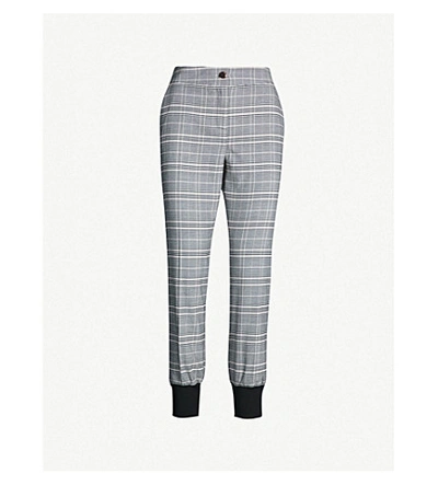 Shop Ted Baker Kimmt Checked Woven Trousers In Grey