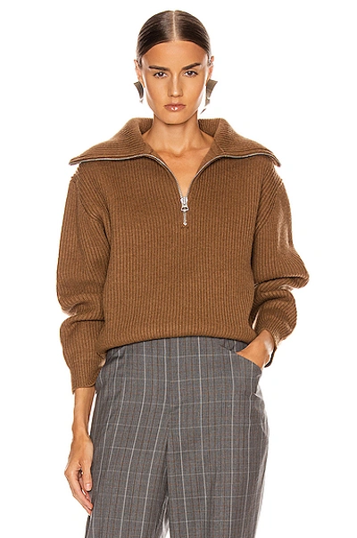 Shop Acne Studios Kelanie Pullover Sweater In Toffee Brown