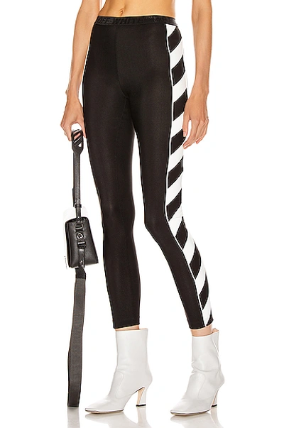 Shop Off-white Diagonal Athletic Legging In Black & White
