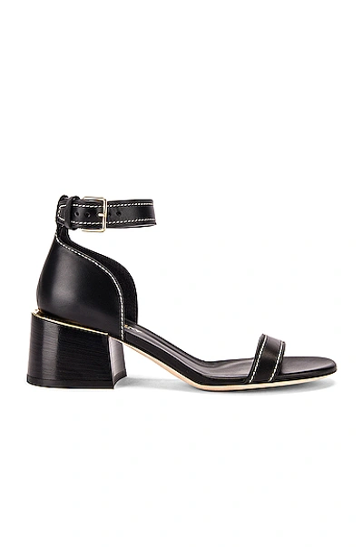 Shop Burberry Attenby Sandals In Black