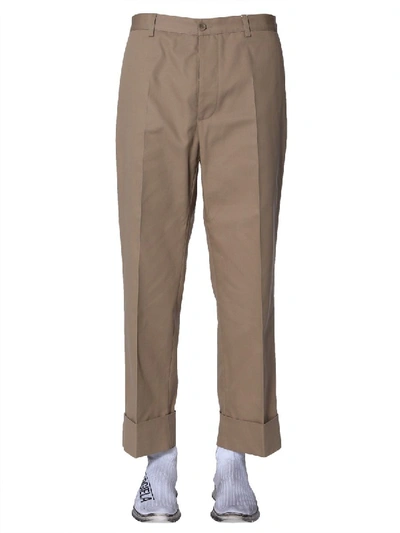 Shop Maison Margiela Beige Polyester Pants