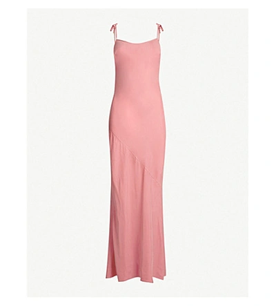 Shop Tigerlily Cosa Tied-strap Crepe Dress In Pink