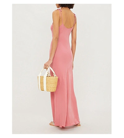 Shop Tigerlily Cosa Tied-strap Crepe Dress In Pink