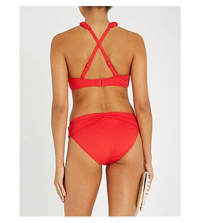 Shop Seafolly Halter Bikini Top In Chilli