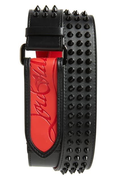 christian louboutin spike belt