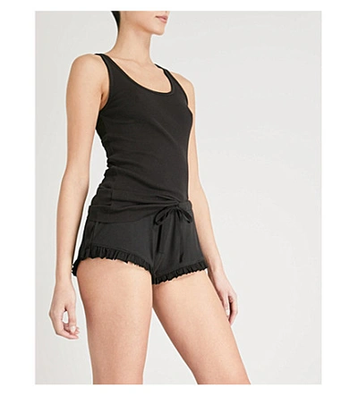 Shop Skin 365 Cotton-jersey Shorts In Black