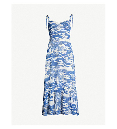 reformation nikita dress blue