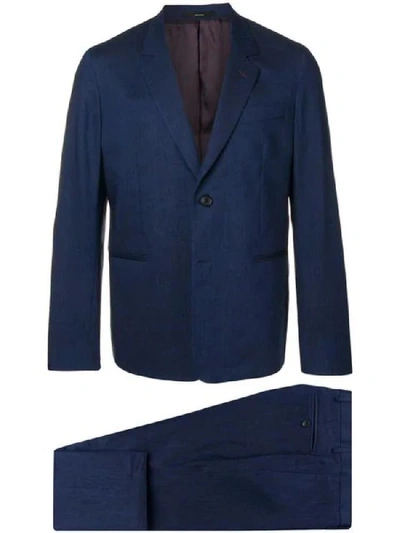 Shop Paul Smith Blue Wool Suit