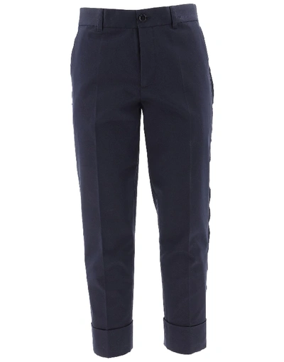 Shop Dior Blue Cotton Pants