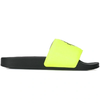 Shop Marcelo Burlon County Of Milan Yellow Polyurethane Sandals