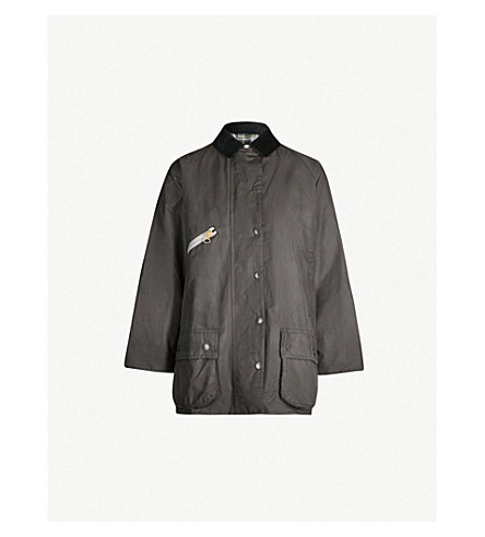 barbour by alexachung edith waxed cotton jacket