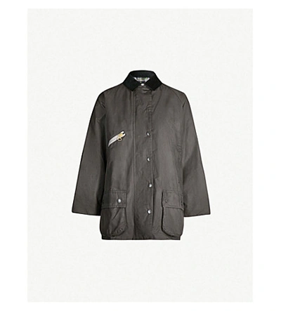 Premedicatie genetisch bewondering Barbour X Alexa Chung Edith Waxed-cotton Jacket In Charcoal | ModeSens