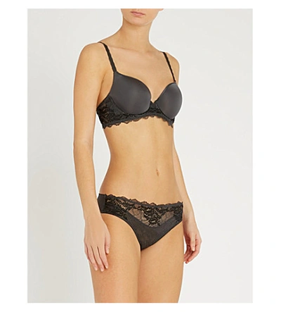 Wacoal Lace Perfection Lace Bra In Charcoal