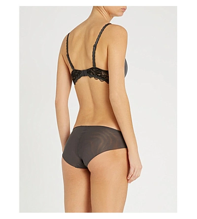 Wacoal Lace Perfection Lace Bra In Charcoal